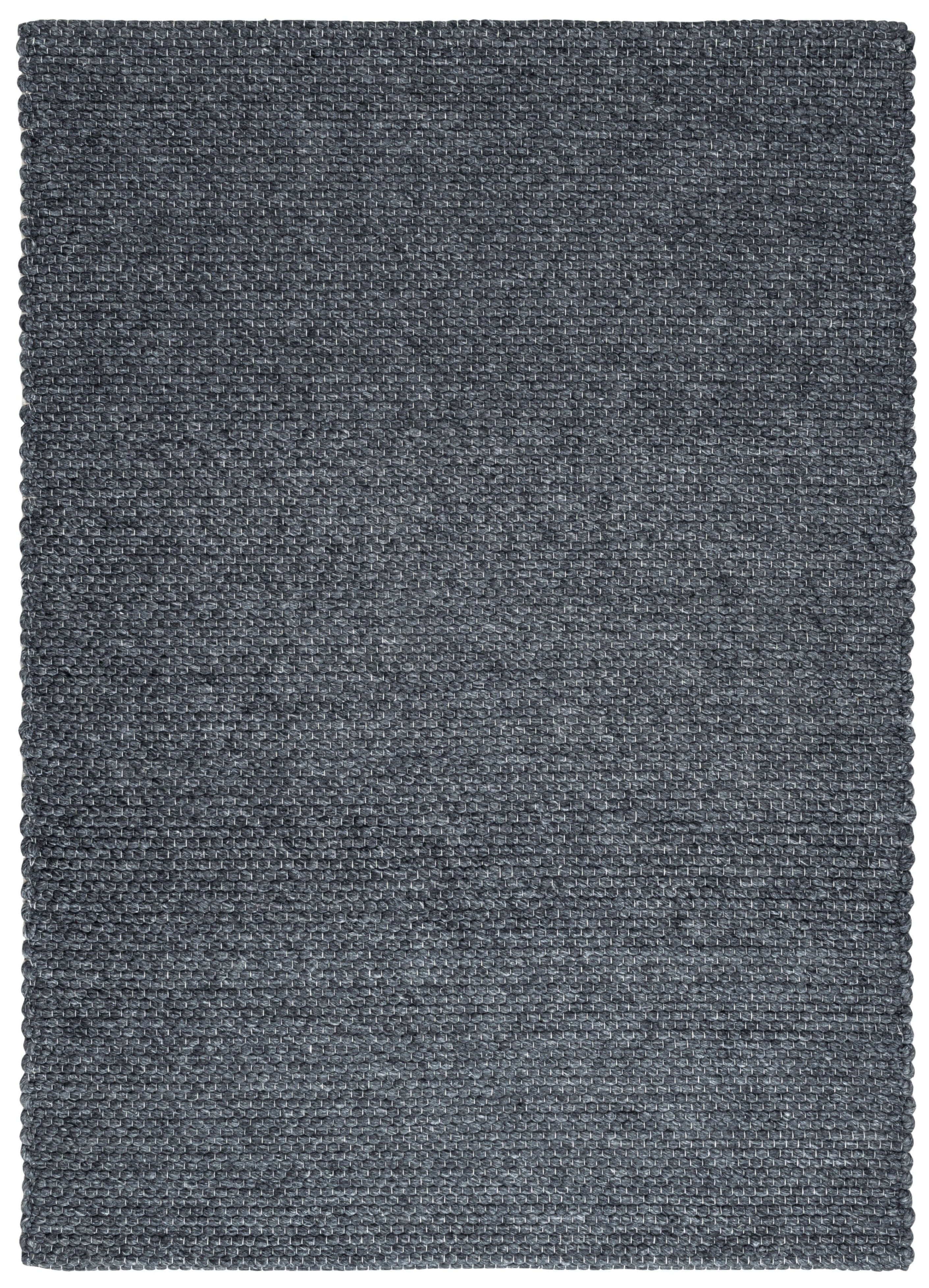 Solid Design Low Pile Eco Charcoal Rug