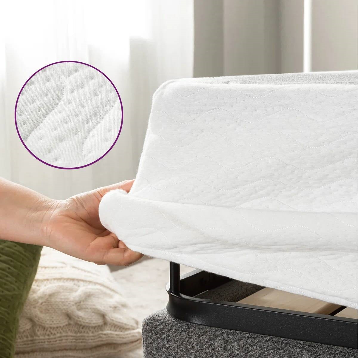 King size 5-inch Low Profile Metal Box Spring Mattress Foundation with Cover-3