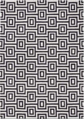 Wool Labyrinth Rug White and Black
