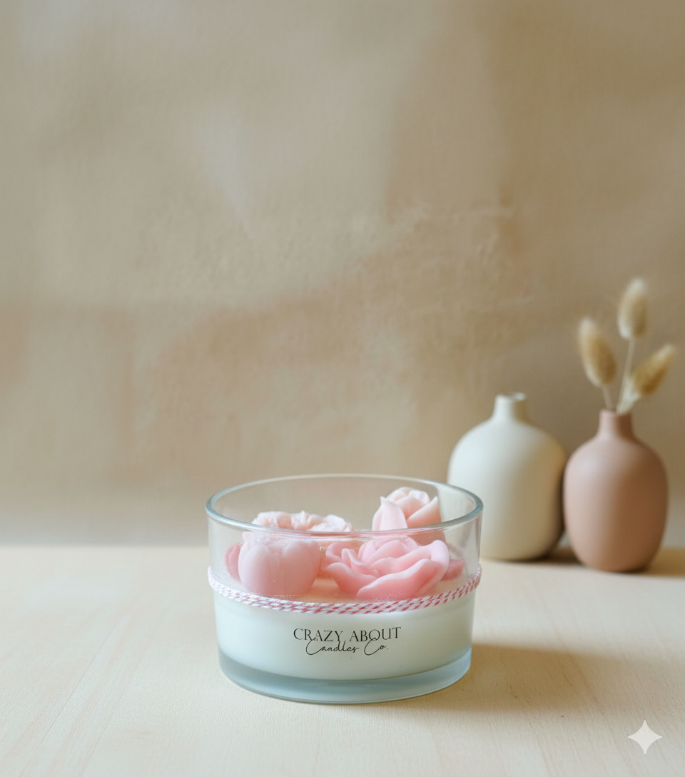 Handmade Large Rose-in-a-Jar Candle-2