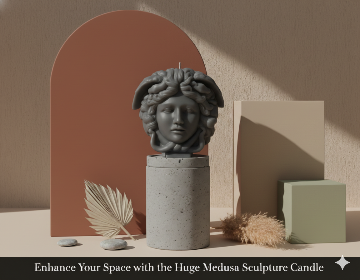 Medusa Sculpture Candle – Luxury Art Candle-4