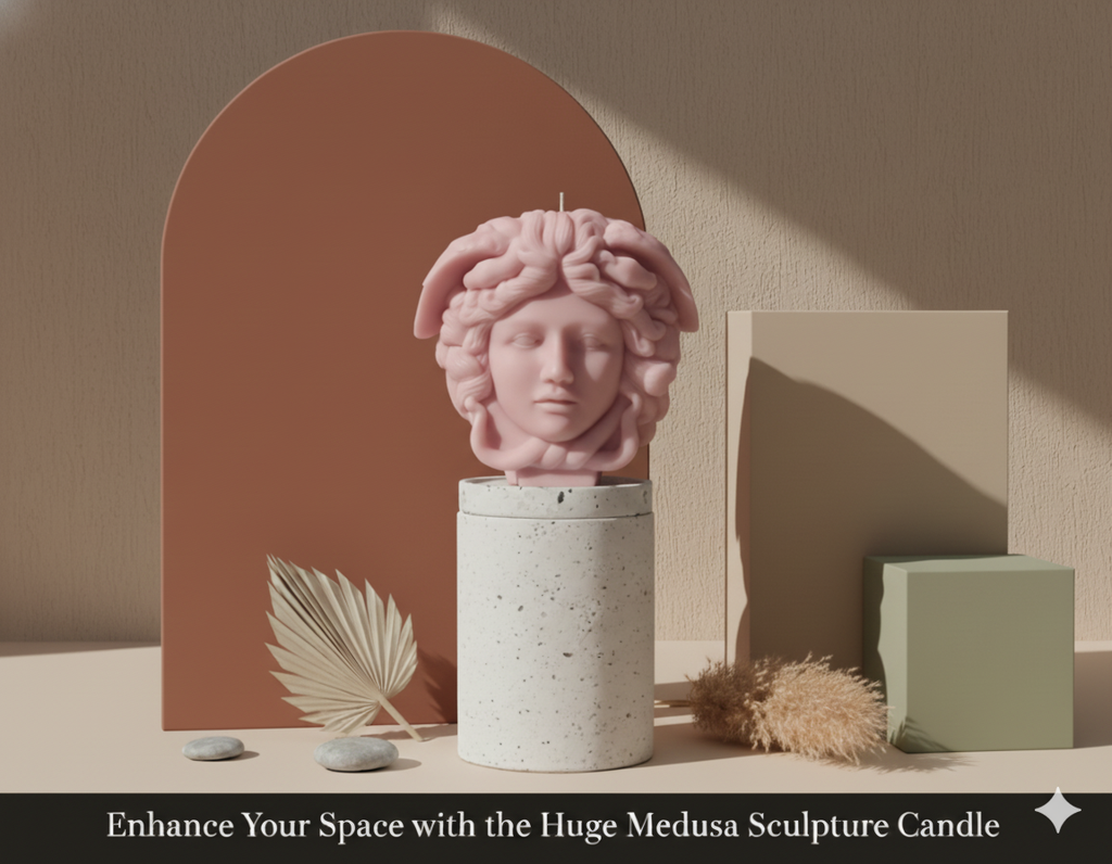 Medusa Sculpture Candle – Luxury Art Candle-2