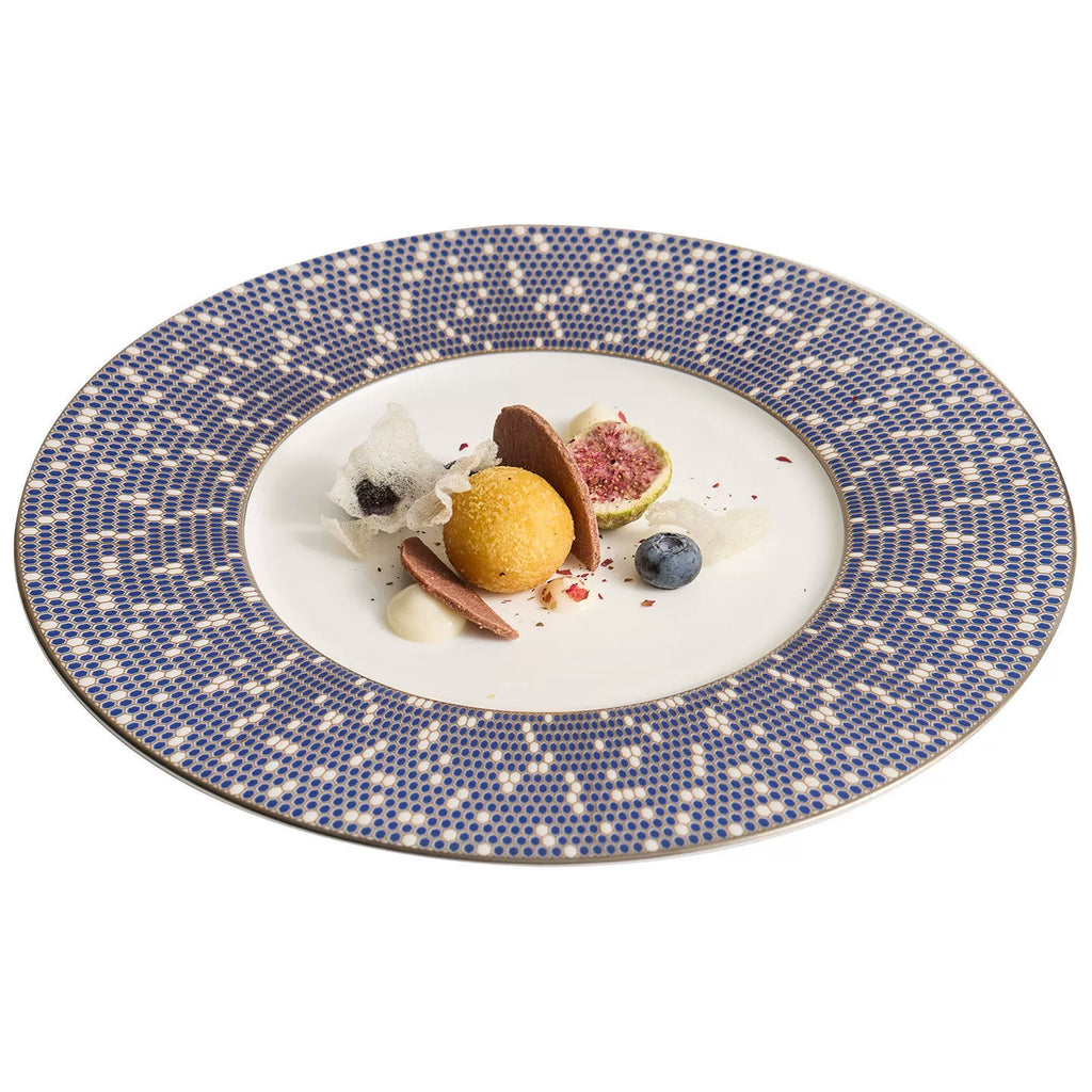 Artisanal Mosaic Rim Fine Porcelain Plate – Celestial Series