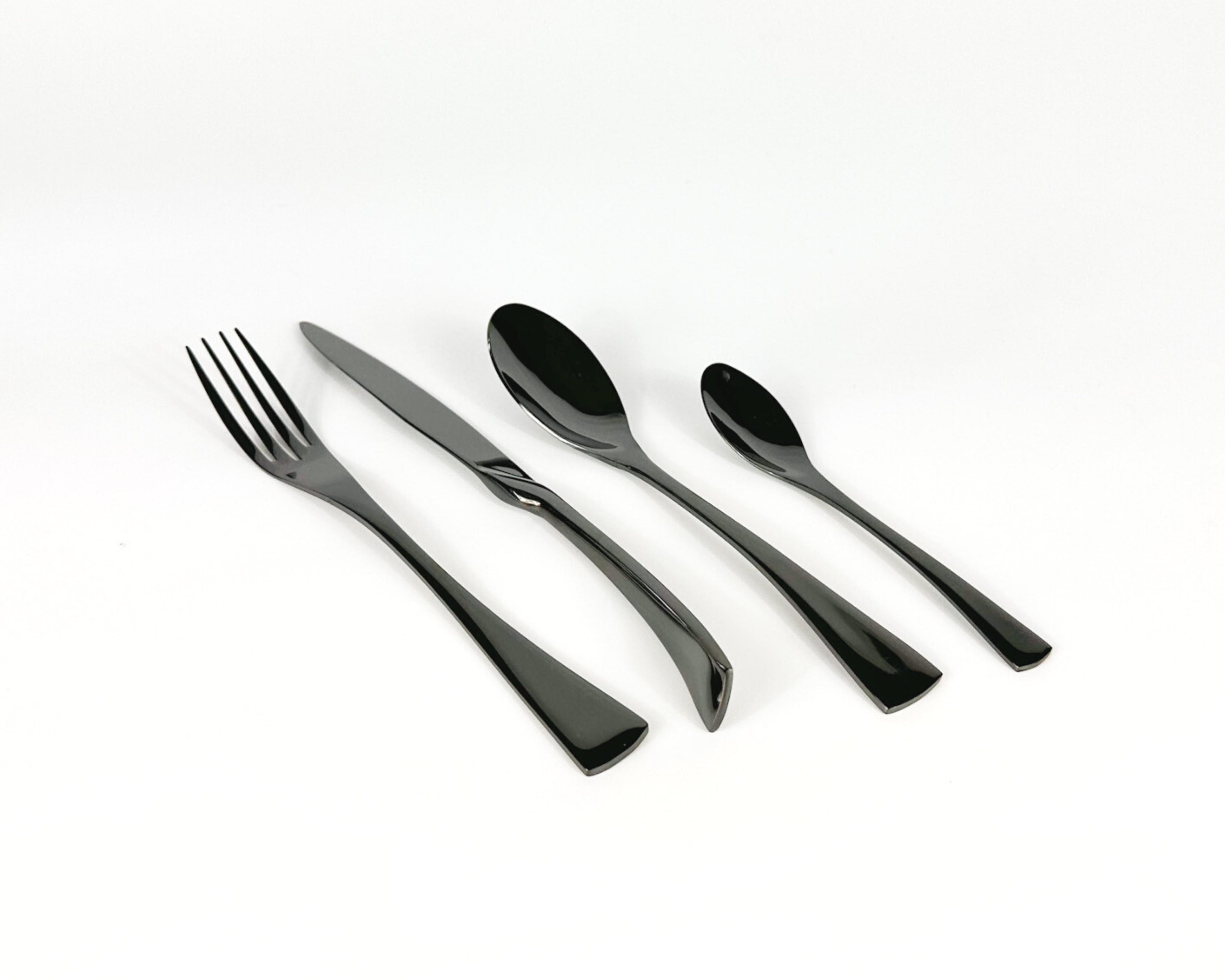 Munich Black Stainless Steel Cutlery Sets x16/24 pieces