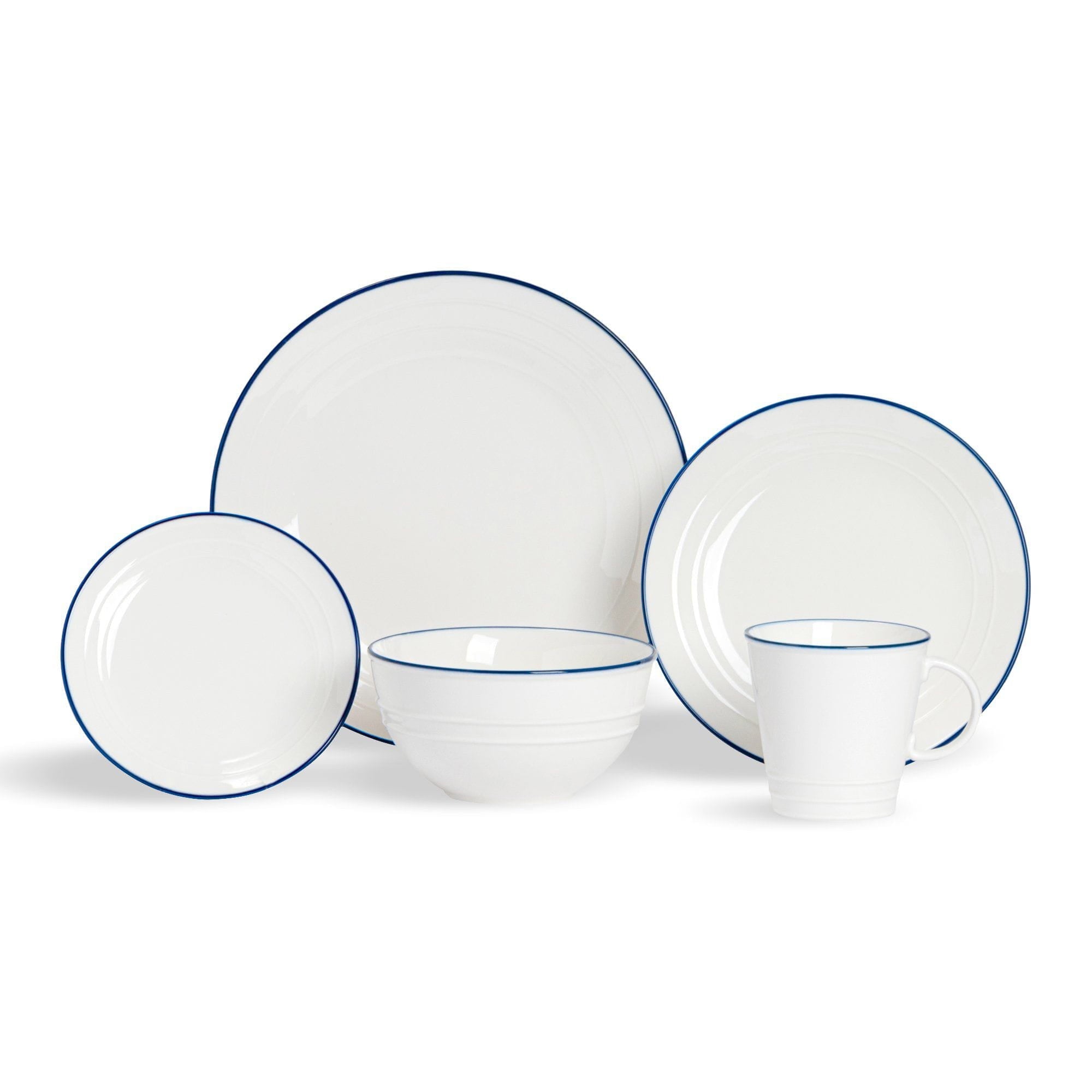 20pc Farmhouse White Dinner Set