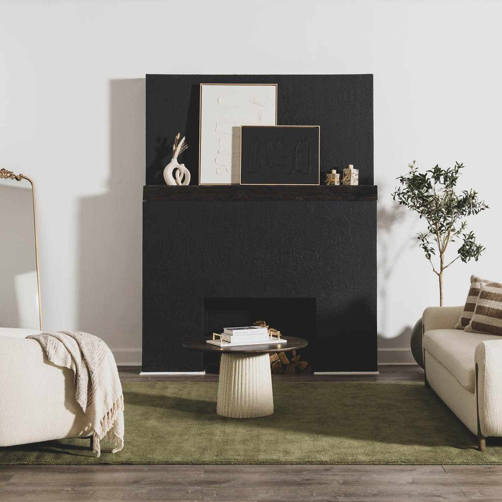 Brockton Solid Green Hand Loomed Wool Area Rug