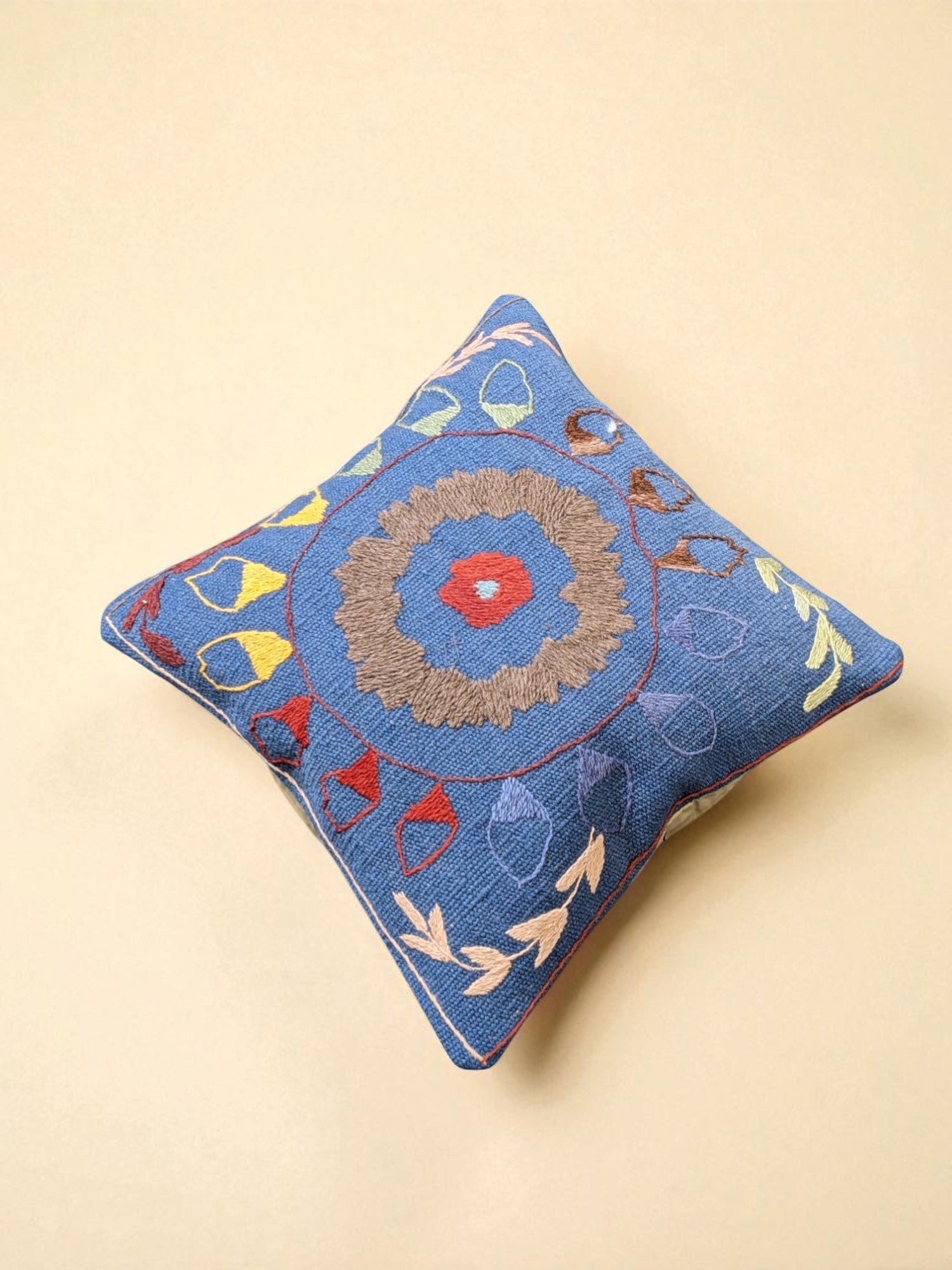 Suzani Hand Embroidered Cushion Cover - 45 x 45 cm
