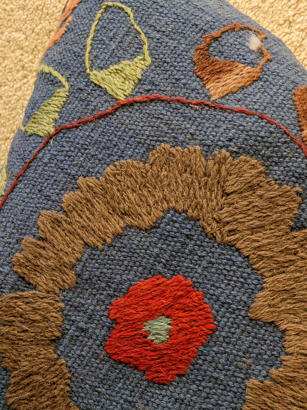 Suzani Hand Embroidered Cushion Cover - 45 x 45 cm