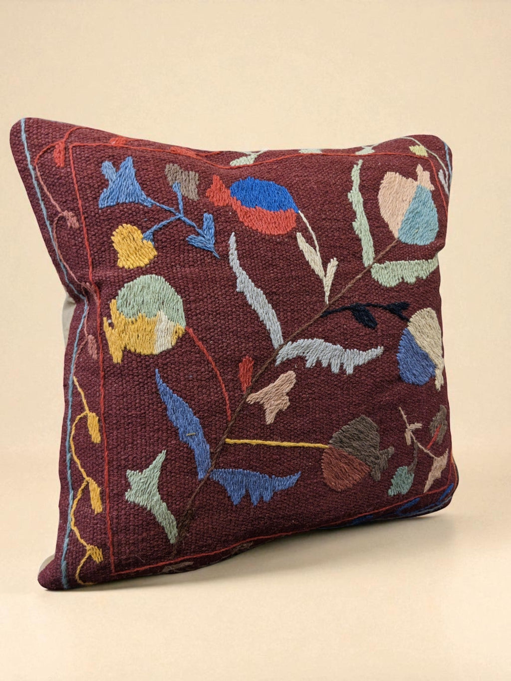 Suzani Hand Embroidered Cushion Cover - 45 x 45 cm