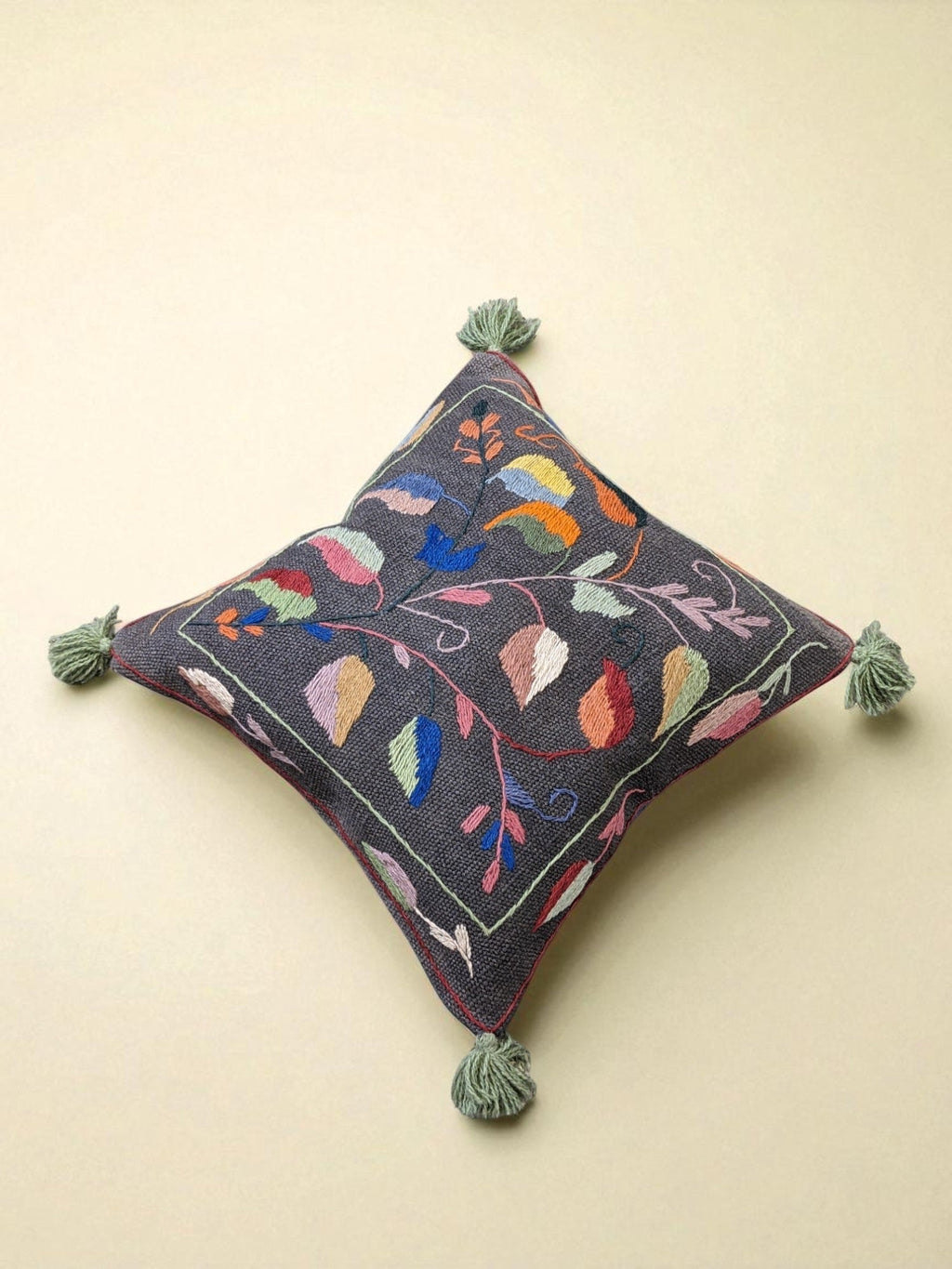 Suzani Hand Embroidered Cushion Cover - 45 x 45 cm