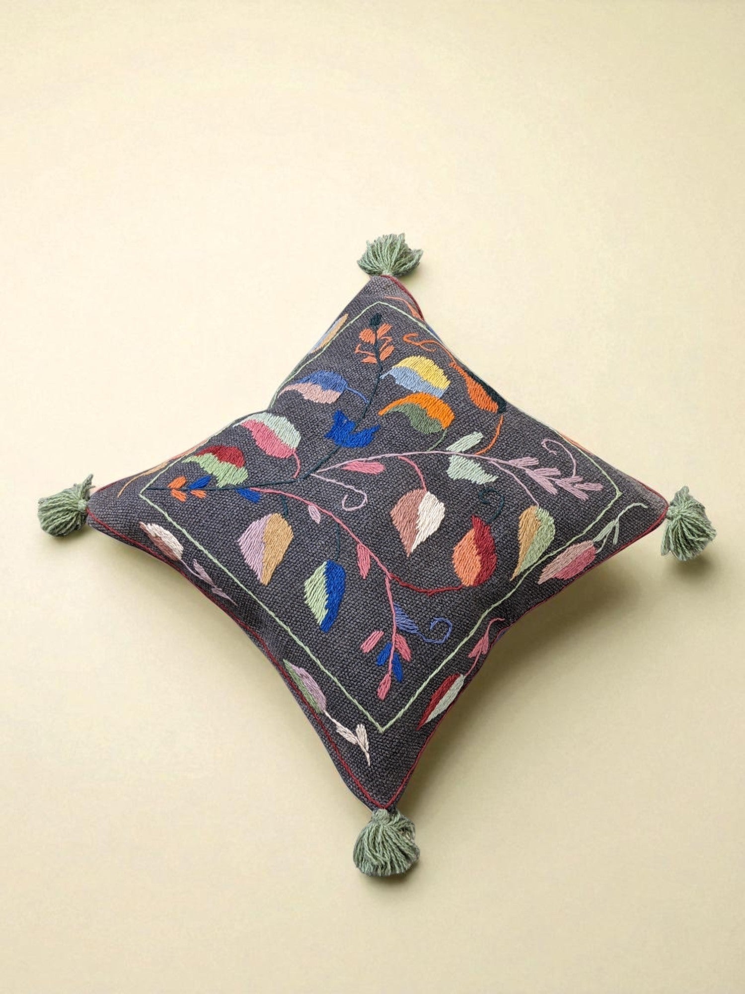 Suzani Hand Embroidered Cushion Cover - 45 x 45 cm