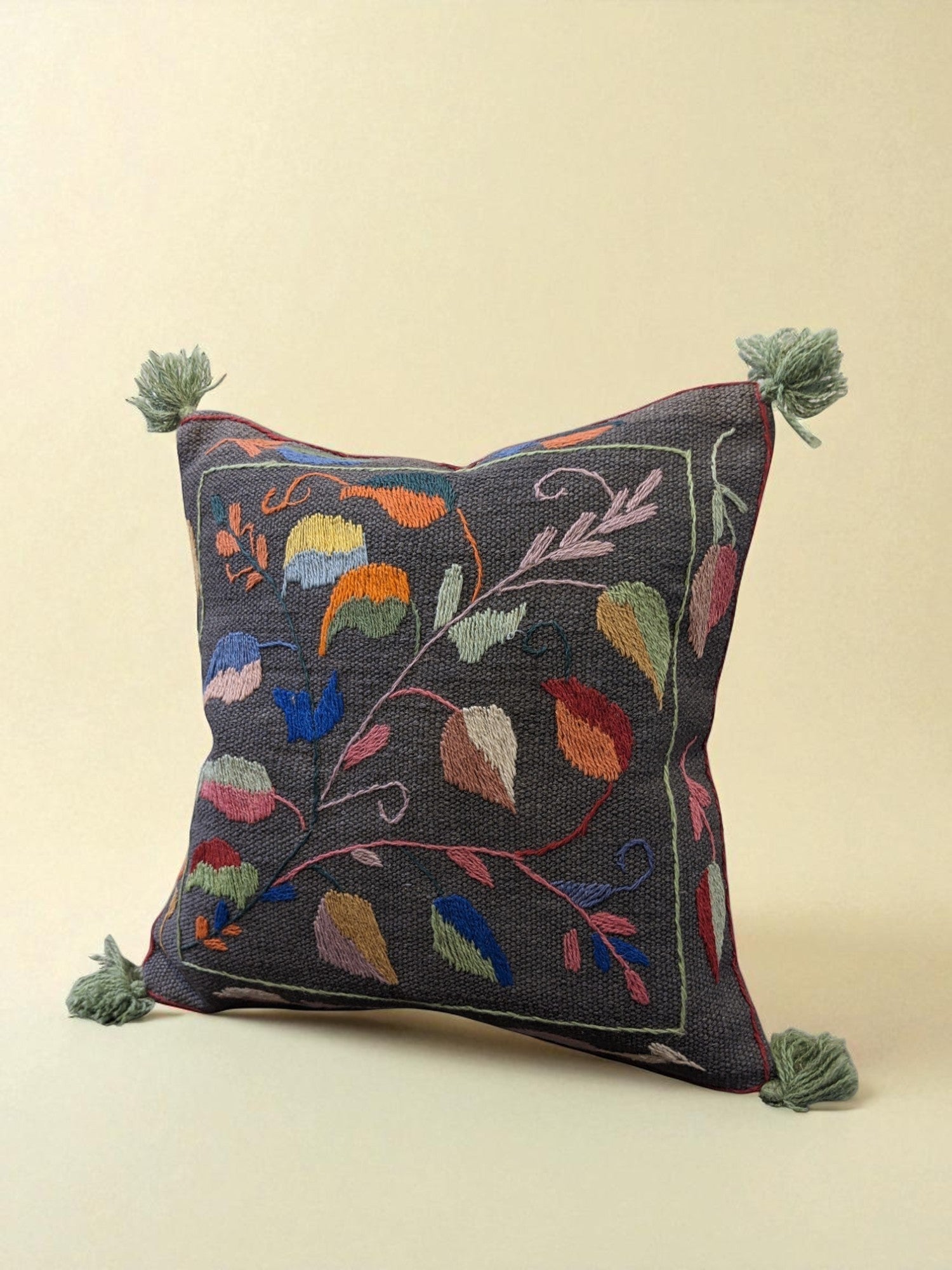 Suzani Hand Embroidered Cushion Cover - 45 x 45 cm