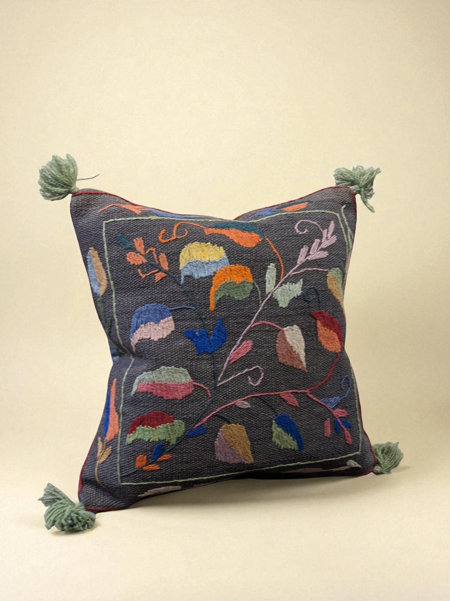 Suzani Hand Embroidered Cushion Cover - 45 x 45 cm