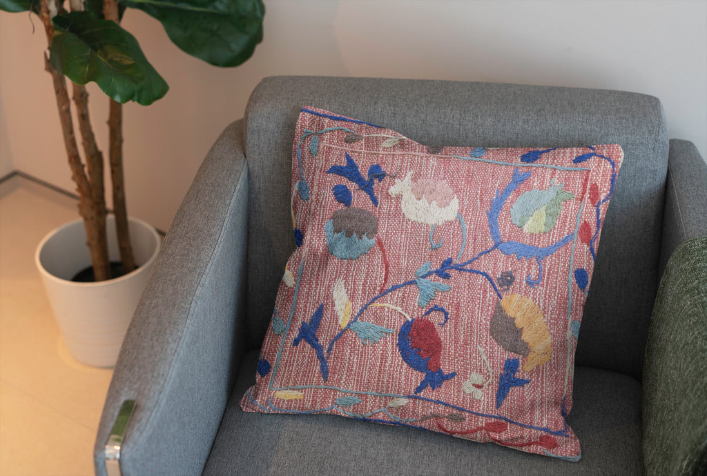 Suzani Hand Embroidered Cushion Cover - 45 x 45 cm