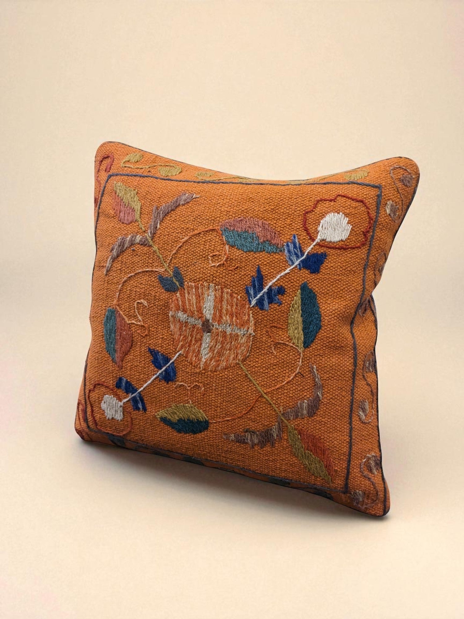 Suzani Hand Embroidered Cushion Cover - 45 x 45 cm