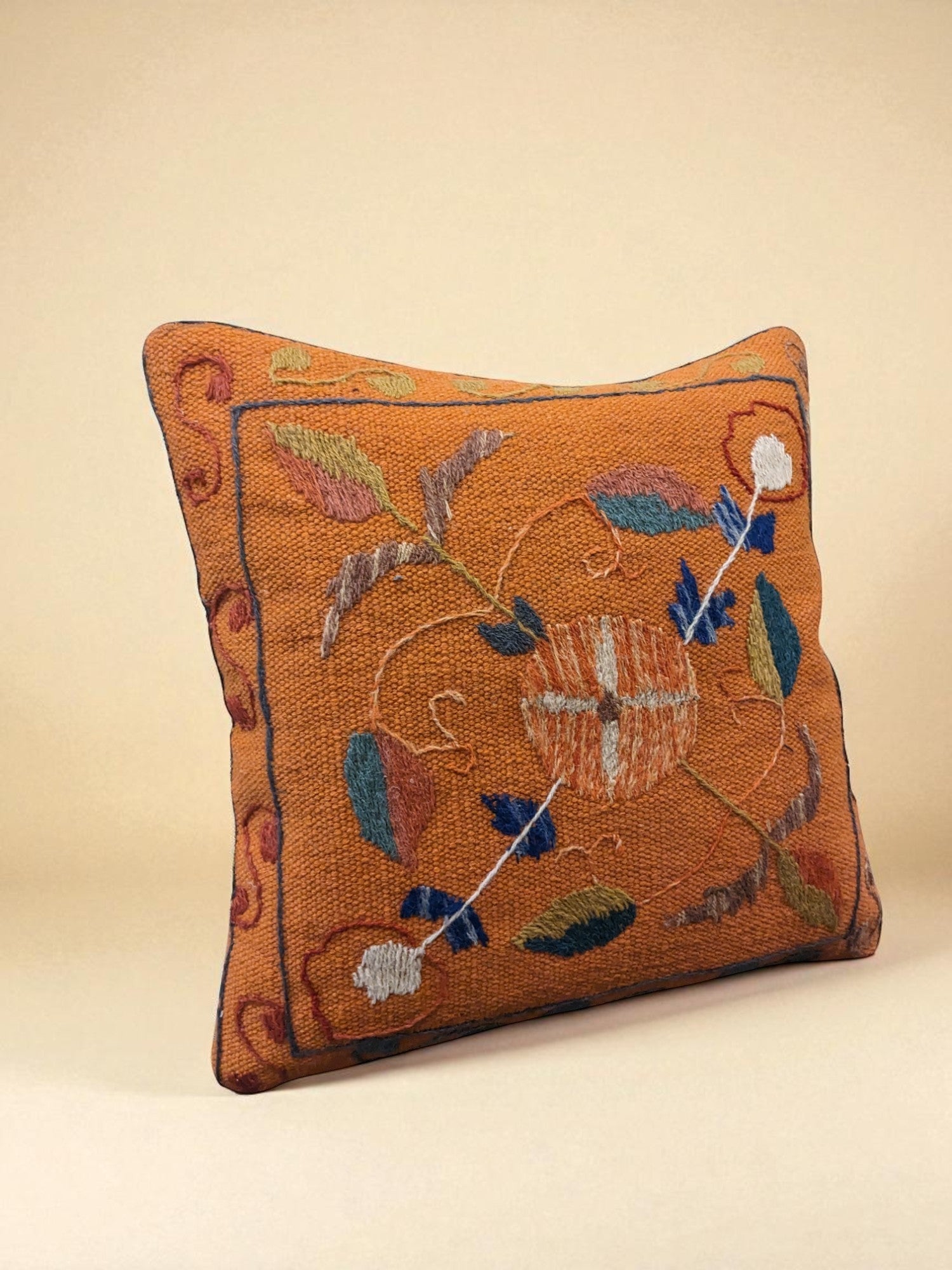 Suzani Hand Embroidered Cushion Cover - 45 x 45 cm