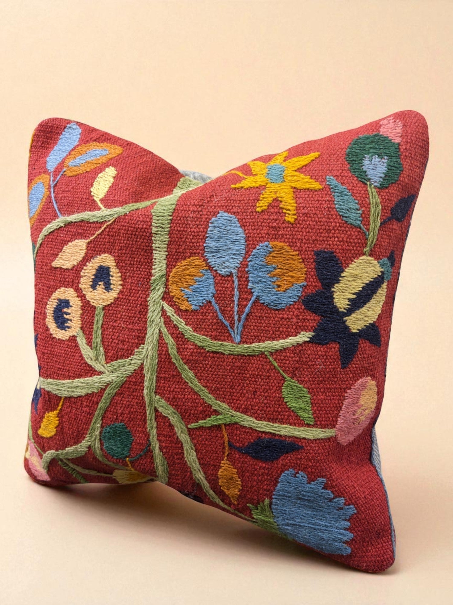 Suzani Hand Embroidered Cushion Cover - 45 x 45 cm