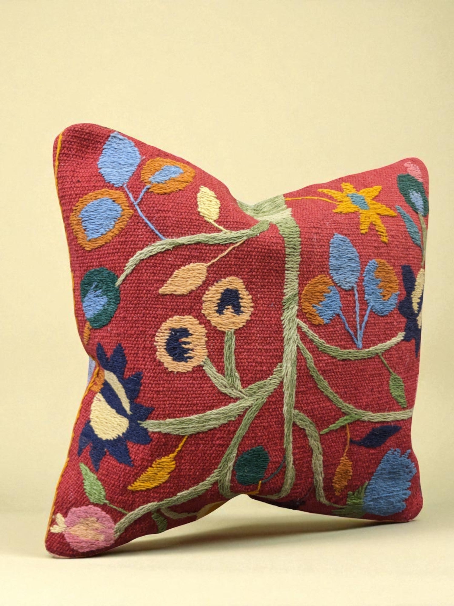 Suzani Hand Embroidered Cushion Cover - 45 x 45 cm