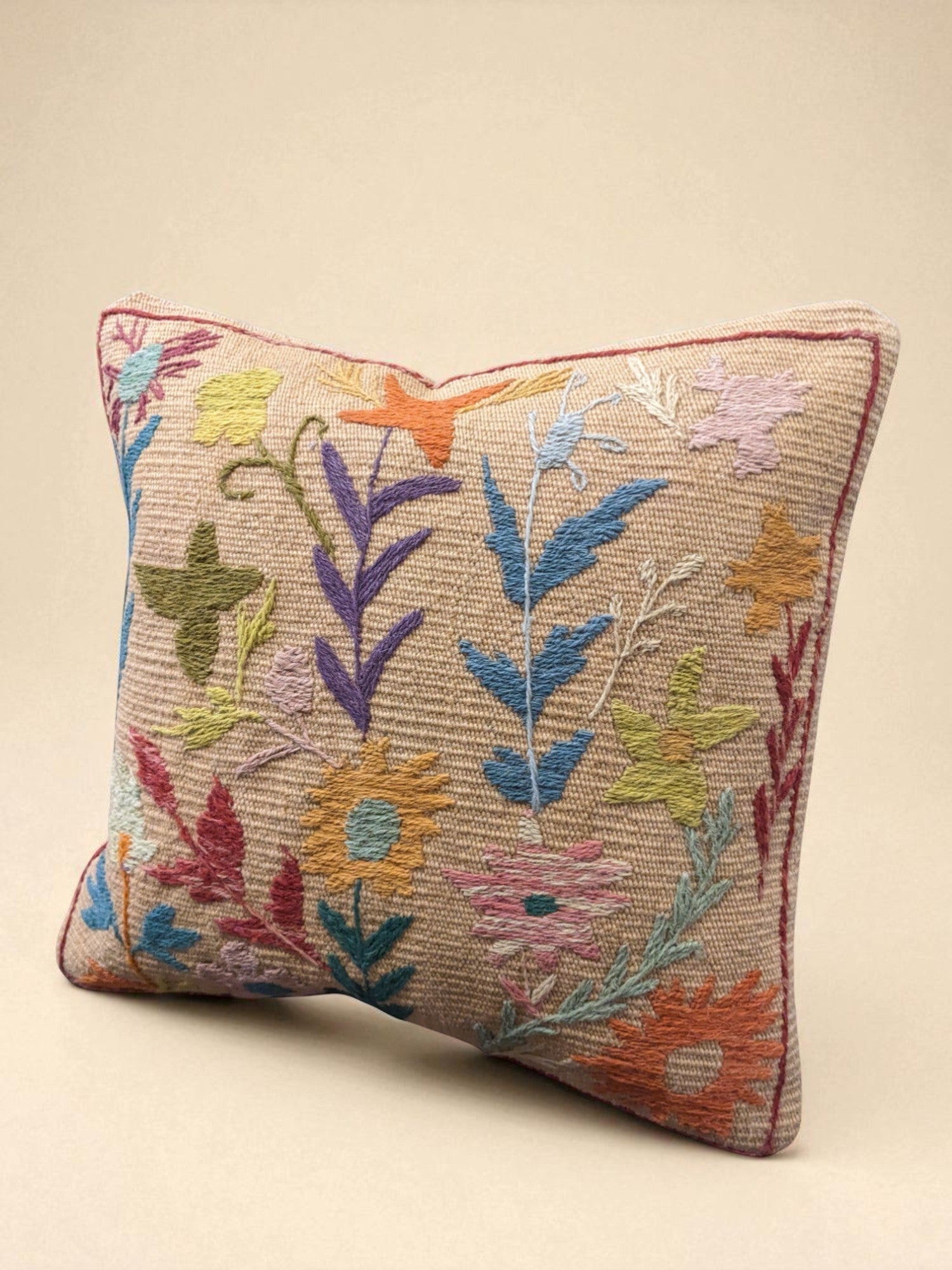 Suzani Hand Embroidered Cushion Cover - 45 x 45 cm