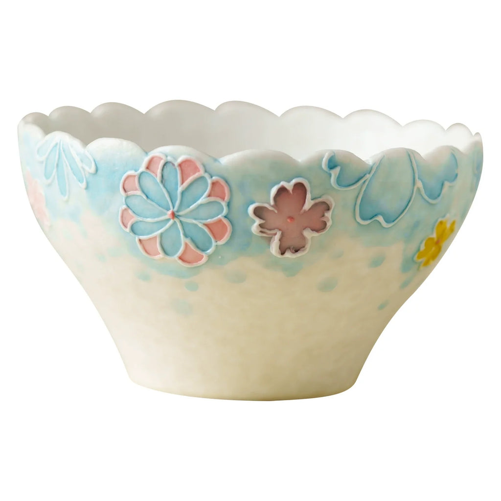 Handmade Ceramic Teacup with Floral Embossed Design – 80ml Traditional Chinese Tea Cup