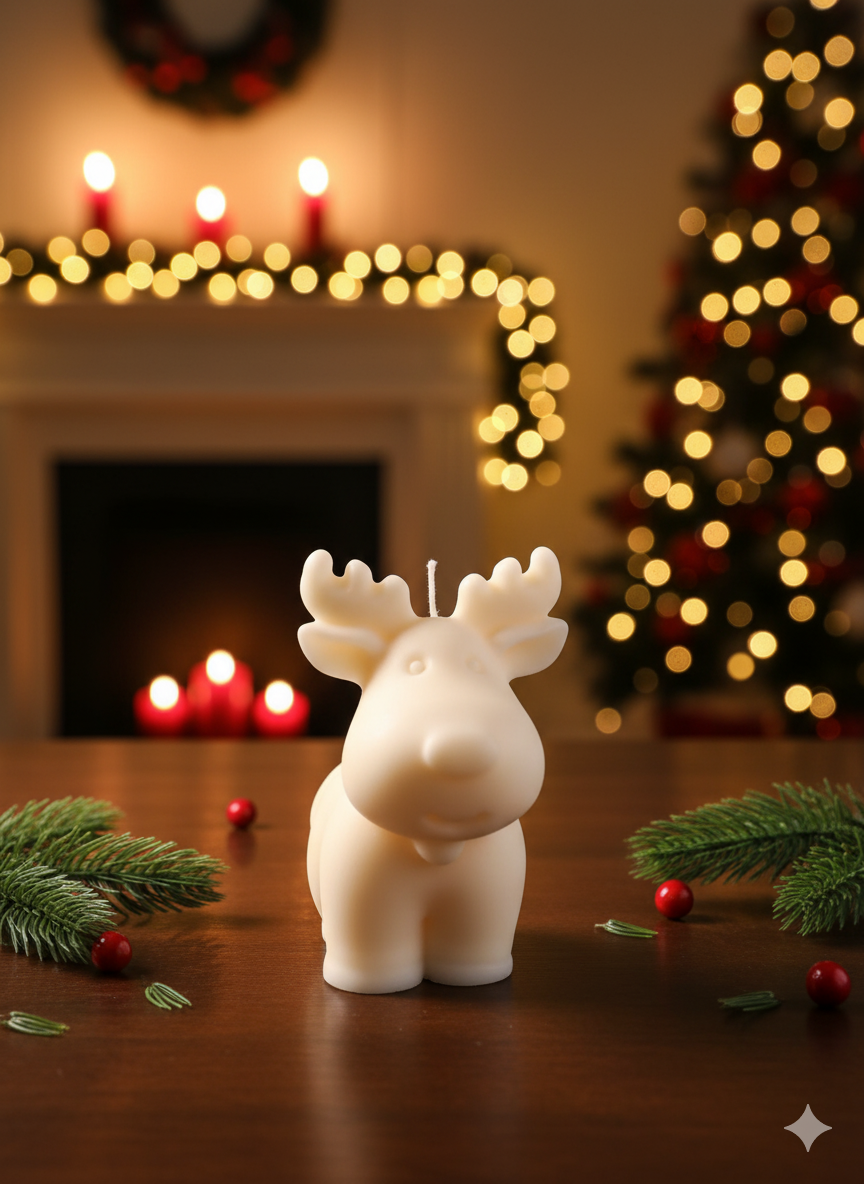 Reindeer Christmas Candle-1