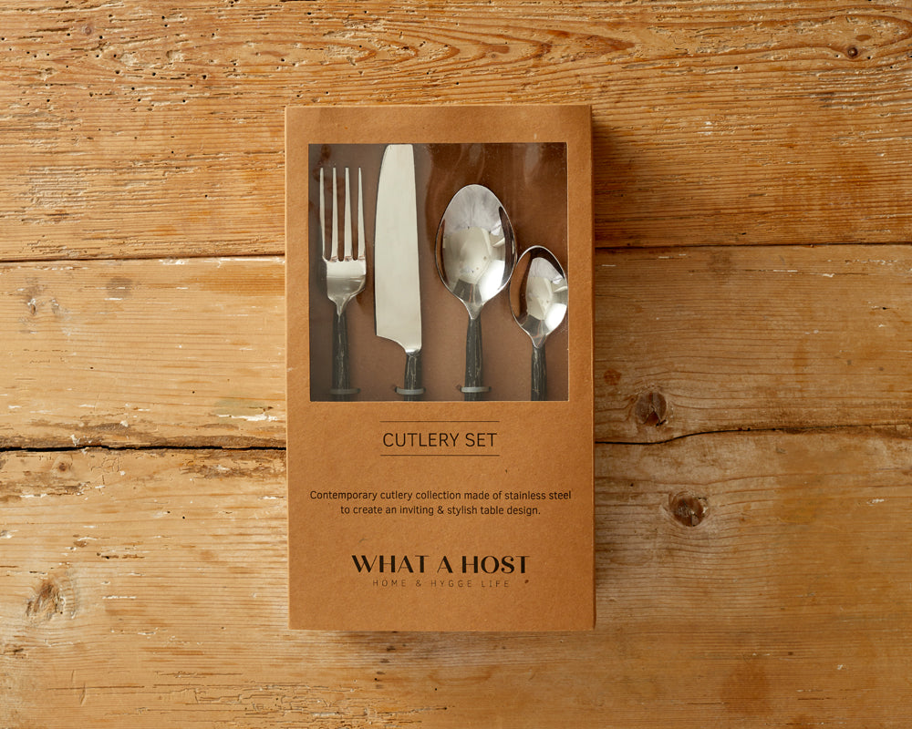 Seville Silver Stainless Steel Rustic Cutlery Set