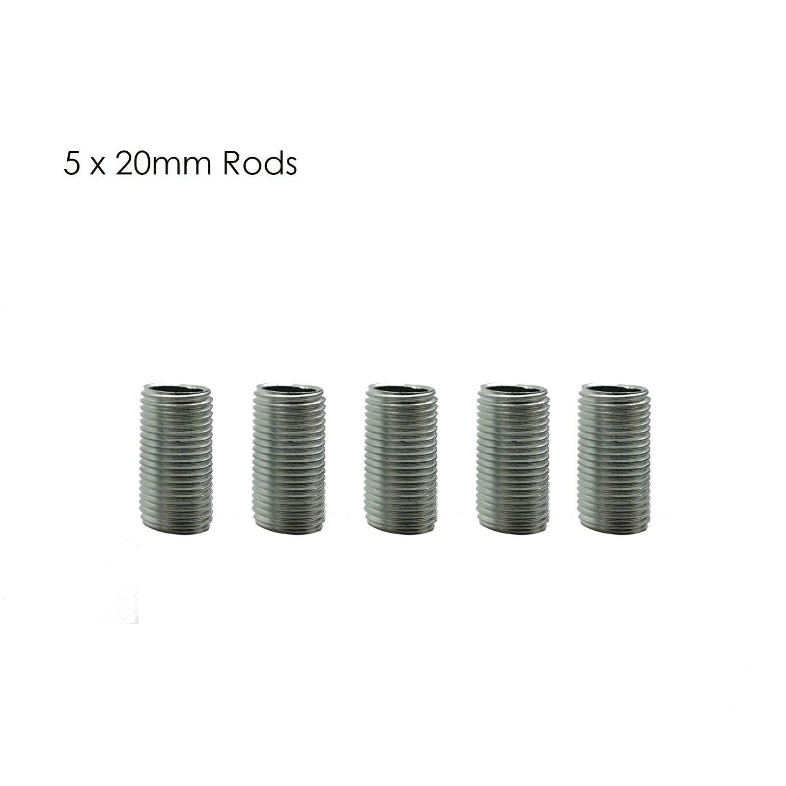 M10 Threaded Zinc Alloy Pipe Nipple Lamp Repair Part 20mm Long 5pcs~2899