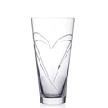 Diamante Vase with Heart-Shaped Cutting - 20cm