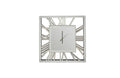 NNEDSZ Decorative silver mirrored clock - 60cm