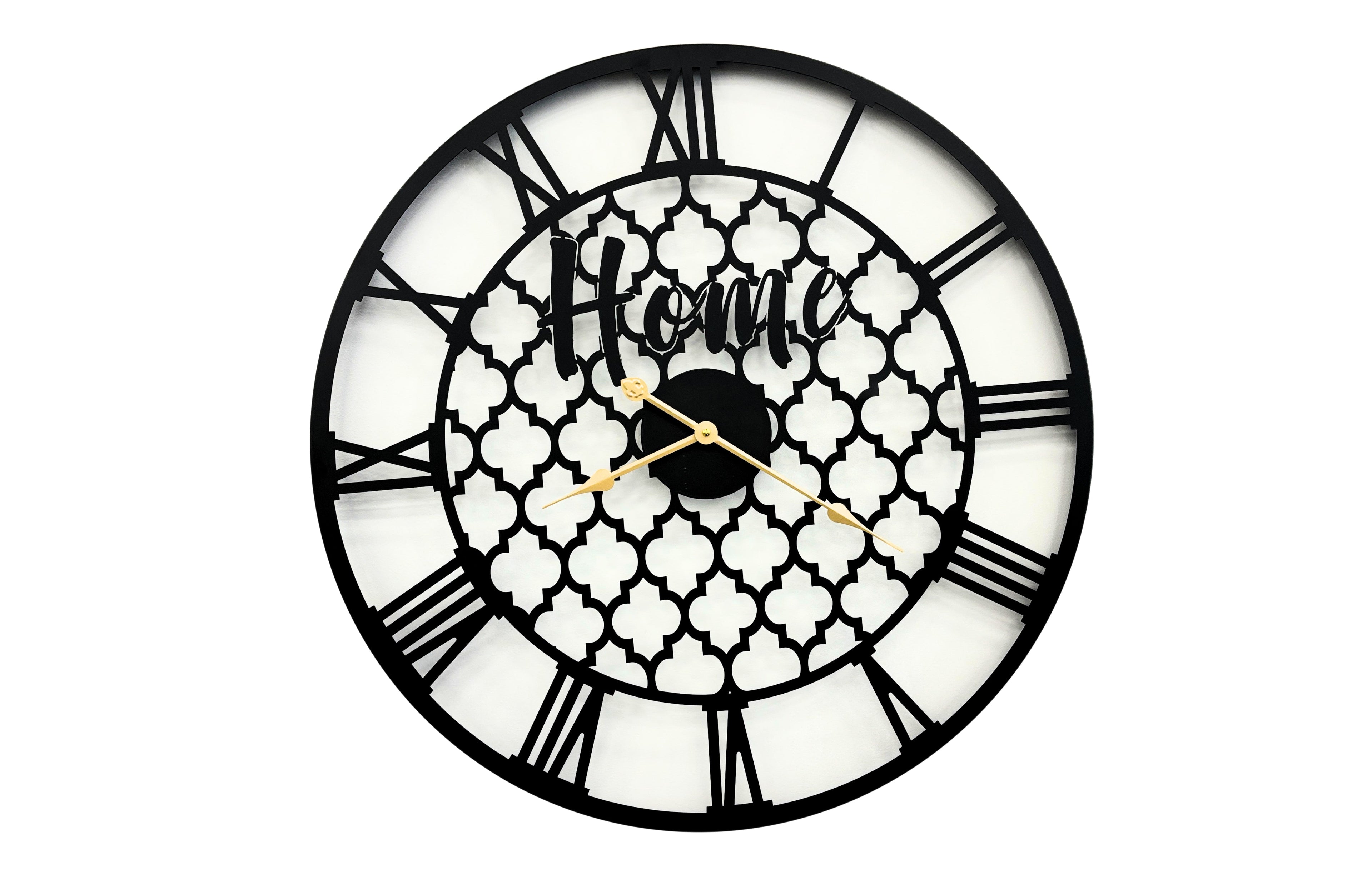 NNEDSZ Quatrefoil 80cm Wall Clock -Black