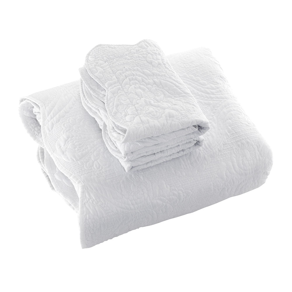 NNEDSZ Bianca Elegance Cordelia White Bedspread Set King