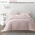 NNEDSZ Bianca Ella Blush Cotton Chenille Floral Bedspread Set King