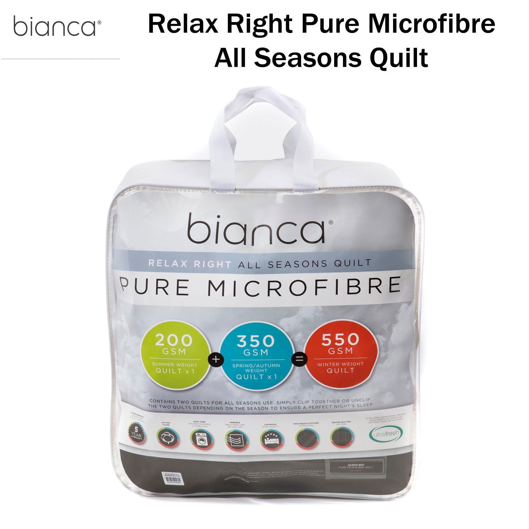 NNEDSZ Bianca Pure Microfibre All Seasons Quilt King