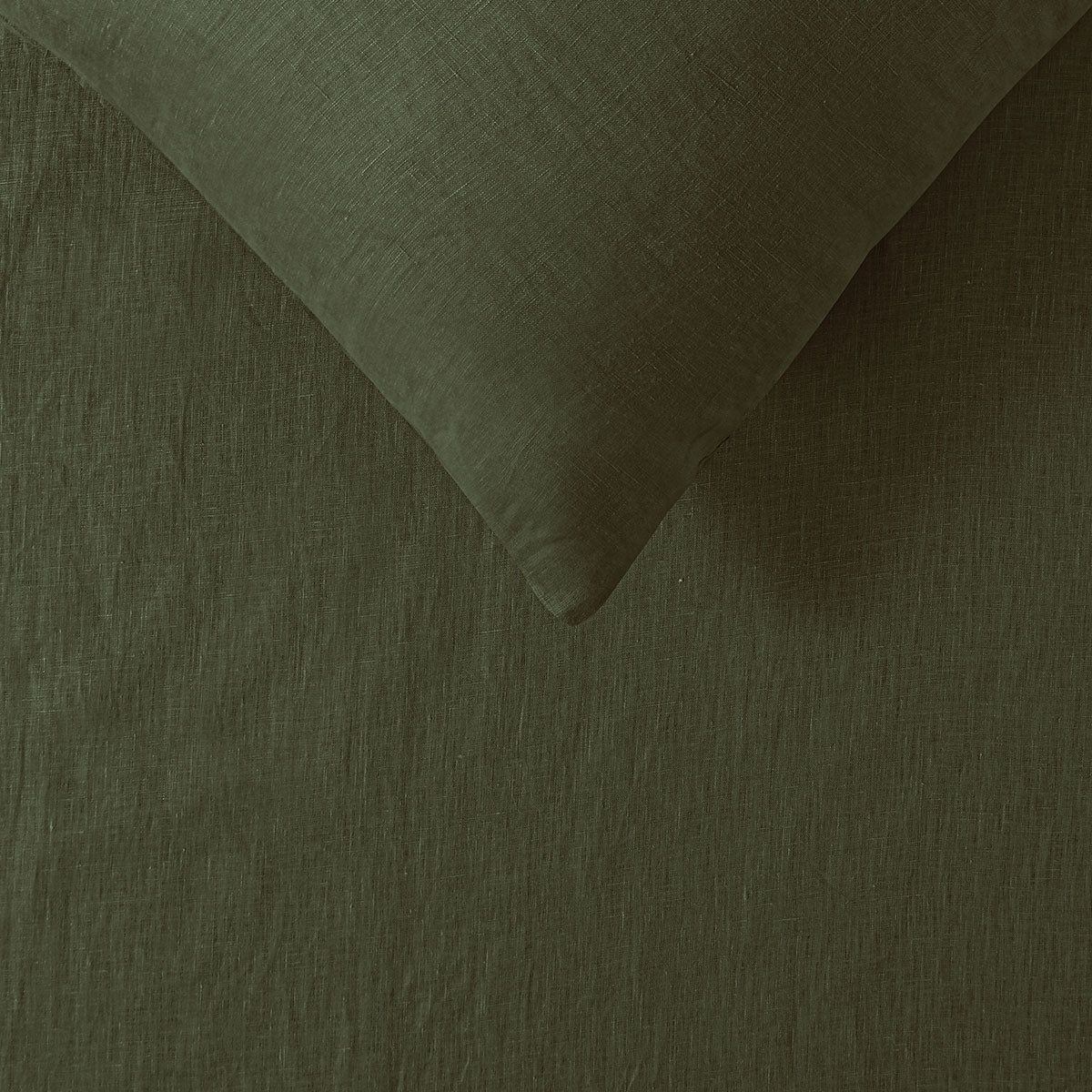 NNEDSZ 100% Linen Olive Quilt Cover Set King