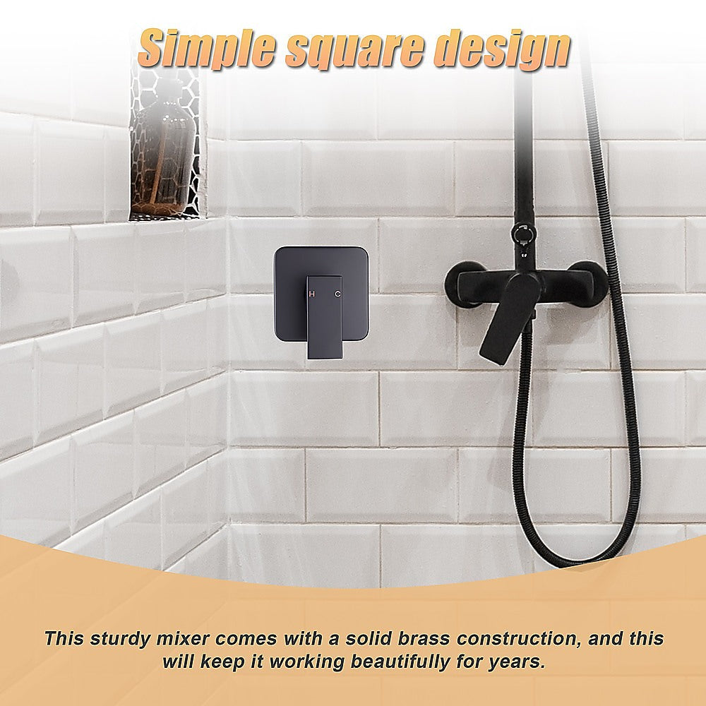 NNEDSZ Shower Bath Mixer Tap Bathroom WATERMARK Approved - Electroplated Matte Black