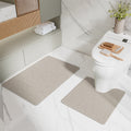 NNEDSZ Coffee Bathroom Floor Mat Set - U-Shaped Toilet Mat 50*50cm & Rectangular 60x90cm Mat for Bathroom-0