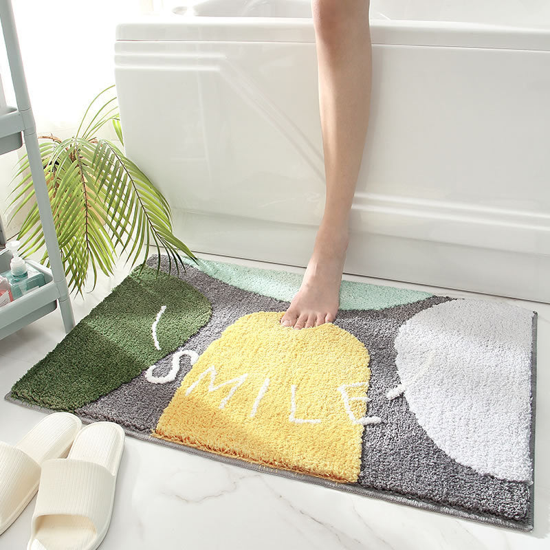NNEDSZ Four Stone Bath Mat - Super Absorbent, Non-Slip Bathroom Floor Mat - 40x60cm