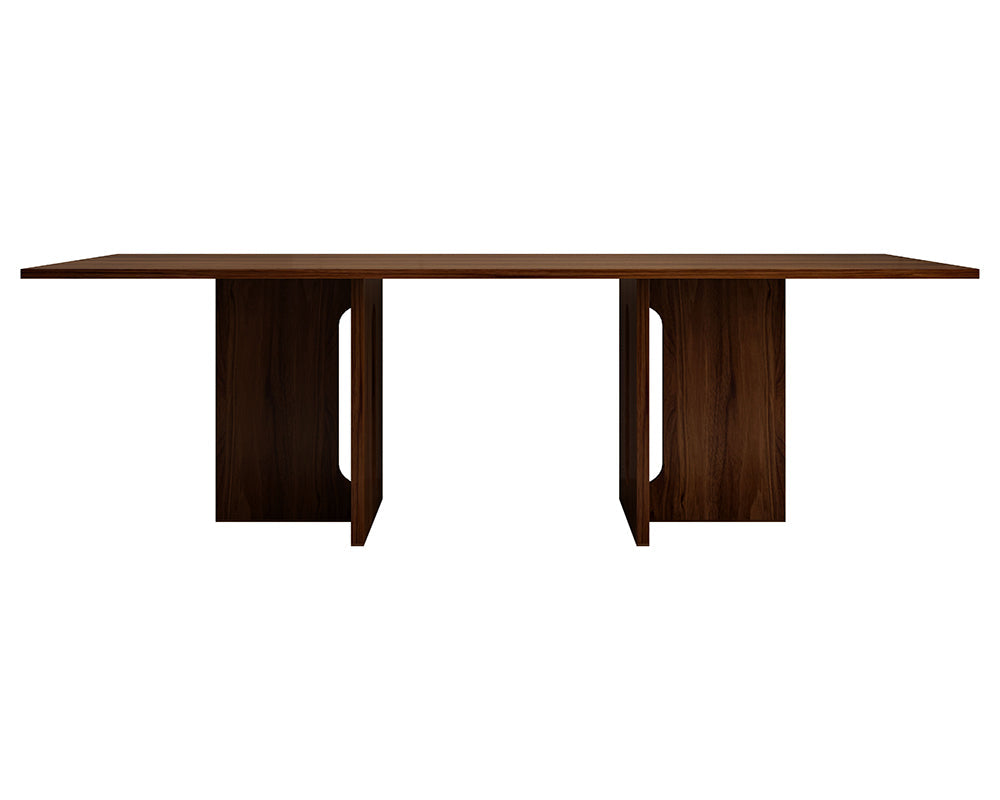 NNEDSZ Oak Melamine Dining Table 6 Seater