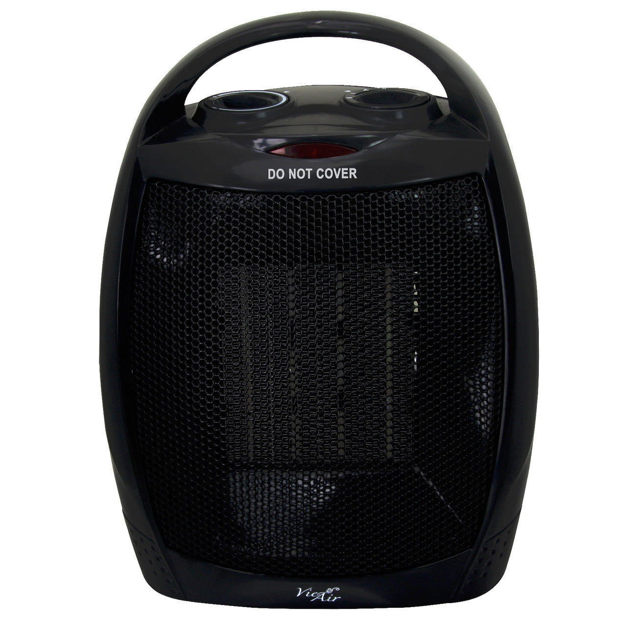 Vie Air 1500W Portable 2 Settings Black Ceramic Heater with Adjustable Thermostat-0