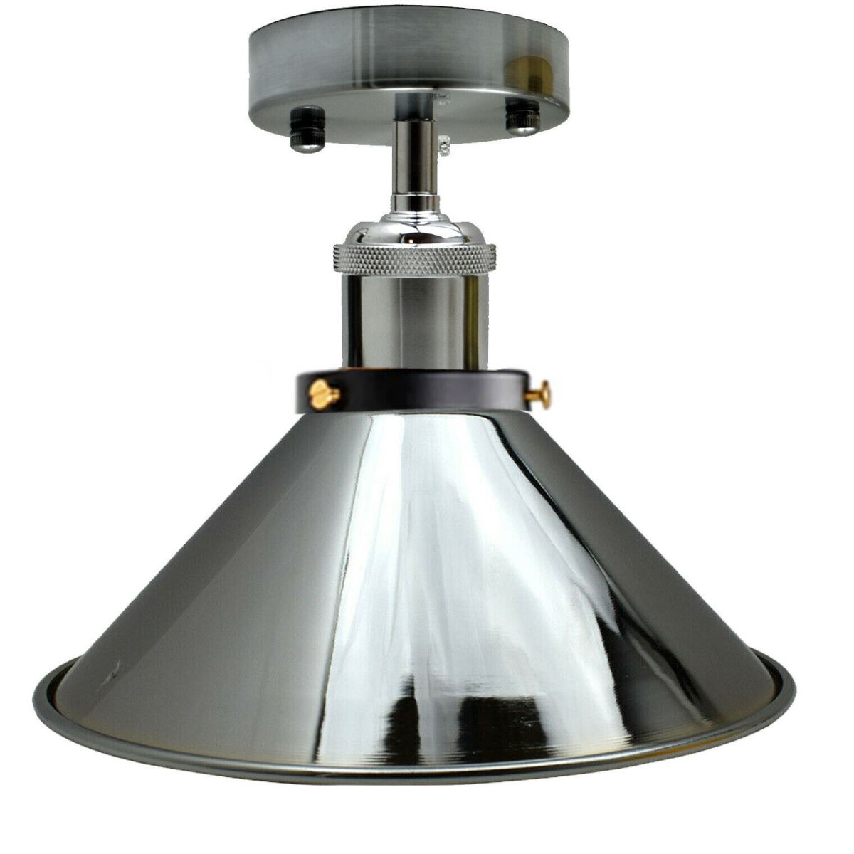 Chrome Vintage Industrial Ceiling Lights Retro Pendant Shade Sconce Lamp~2602