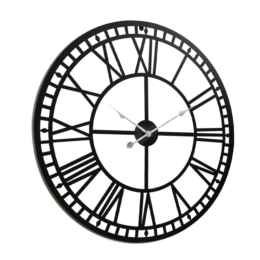 NNEDSZ Wall Clock Large Modern Vintage Retro Metal Clocks 60CM Home Office Decor