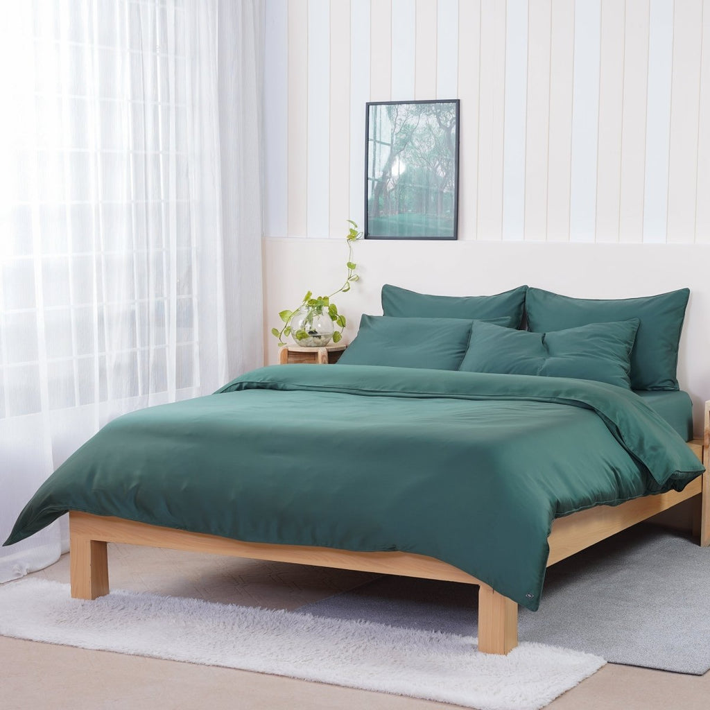 Ackly Bamboo - Royal Green Duvet Cover