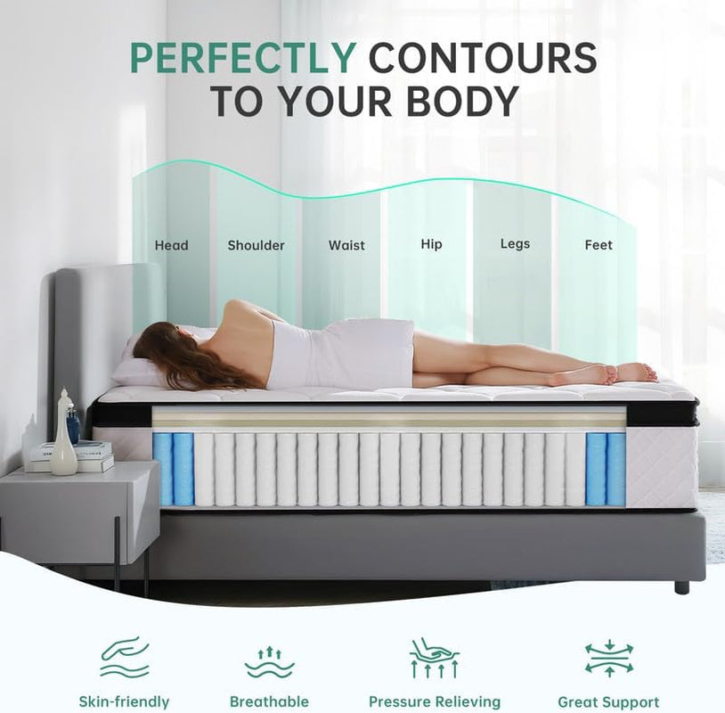 Full Size 10 Inch Hybrid Thermoregulating Mattress-1