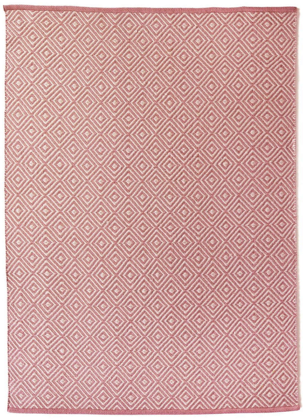 Diamond Coral Pink Hand-woven Rug
