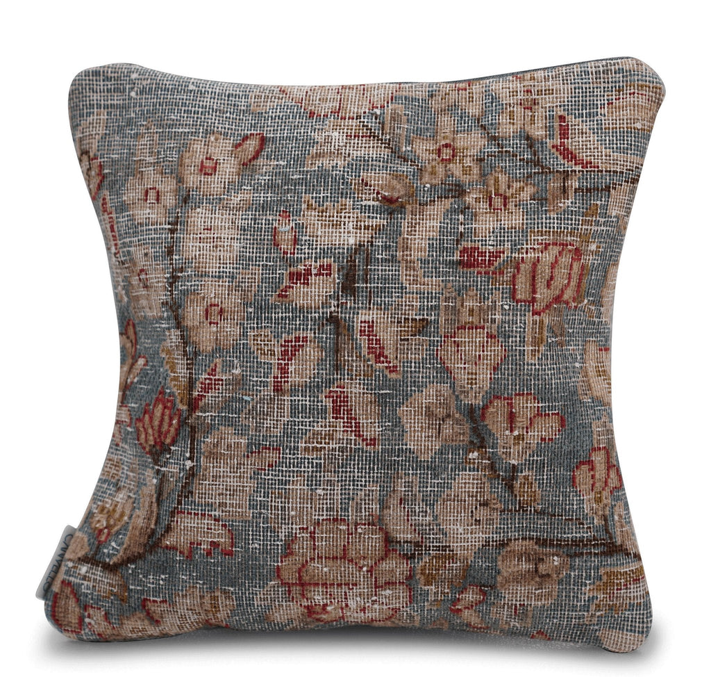 Canvello Antique Kerman Rug Large Sofa Cushion - 16"x16"