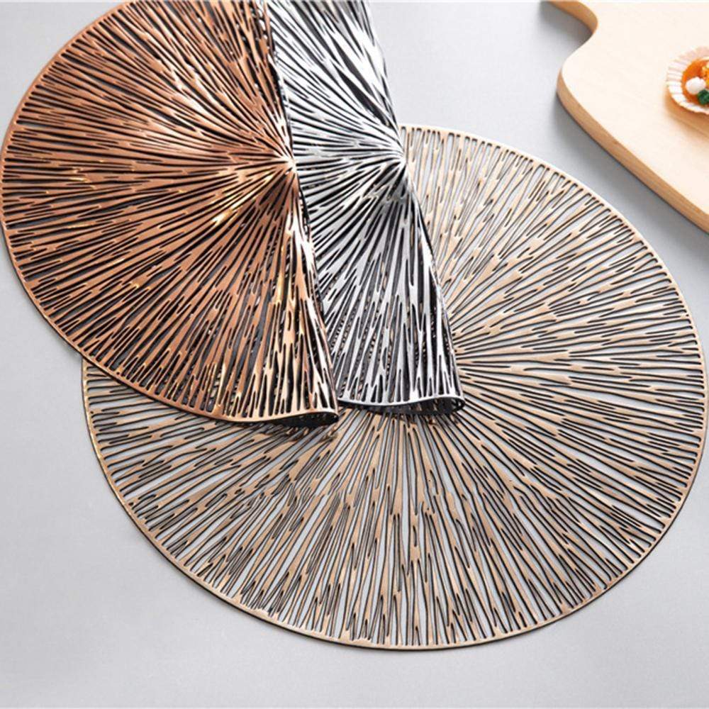 Chic Home Placemats - Rose Gold - Set of 2