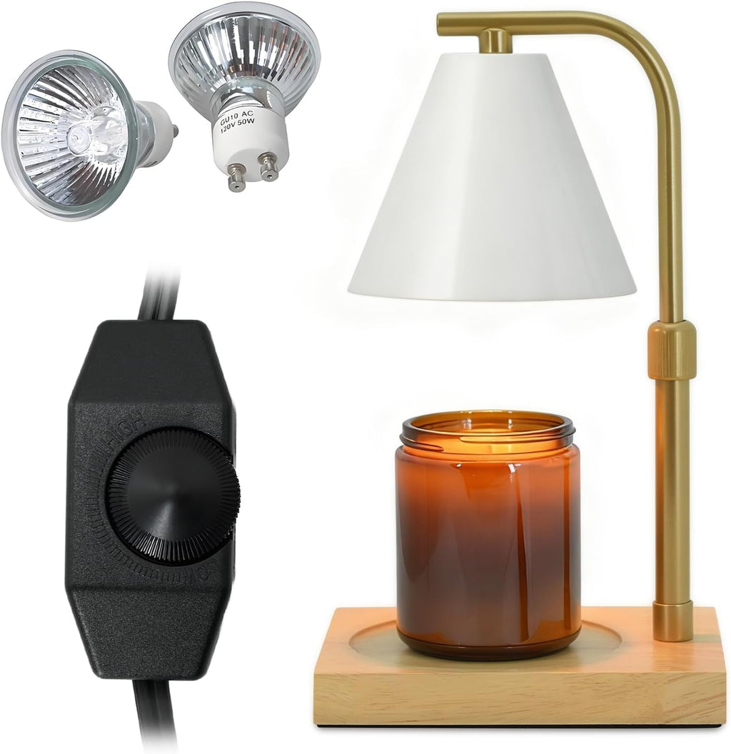 Fragrance Candle Warmer Lamp Wooden Decorative Base-1