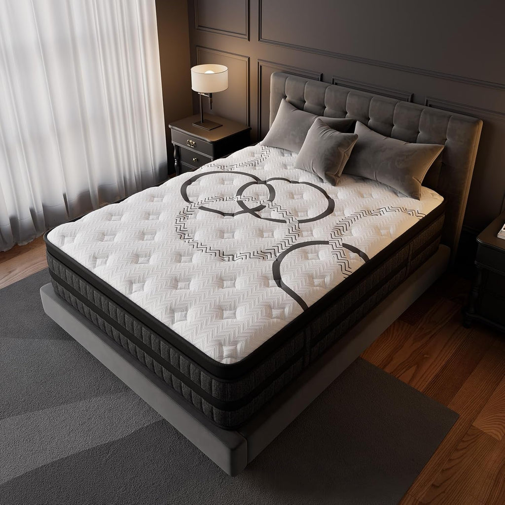 Queen 14Inch Hybrid Memory Foam Mattress UltraComfort-1