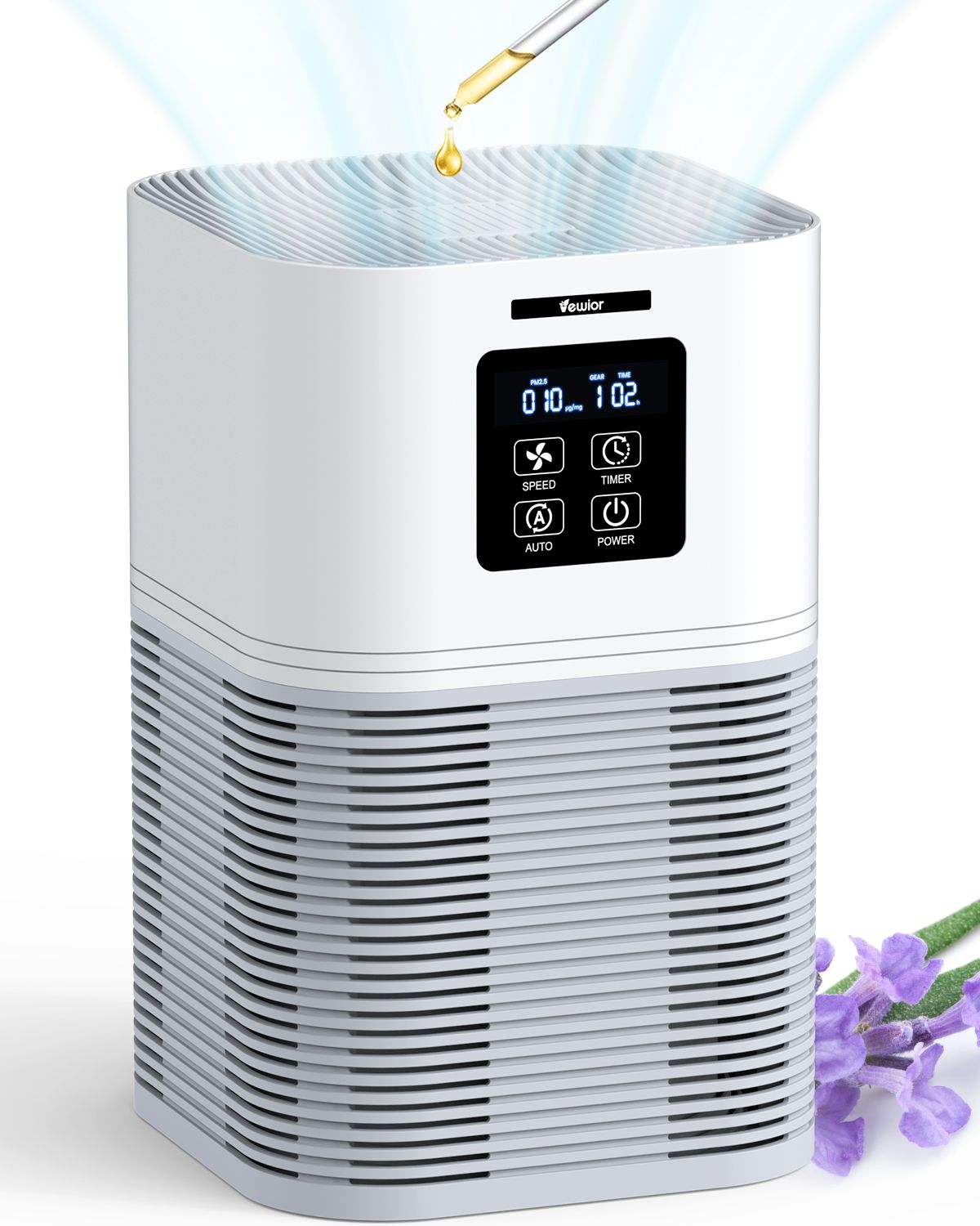 2 in 1 Air Purifier with H13 Filters for Home Allergies Pets Hair Odor Eliminators-0