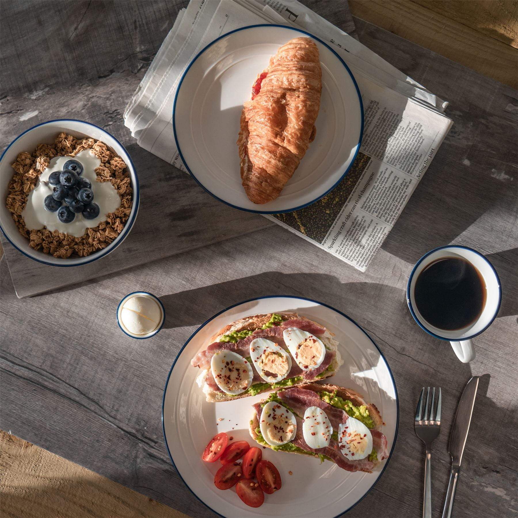 20pc Farmhouse White Dinner Set